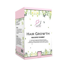 Actif Haarwachstum fr Frauen, Mega Support 10+, gentechnikfrei, stoppt 99 % Haarausfall, hergestellt in den USA, 60 Stck