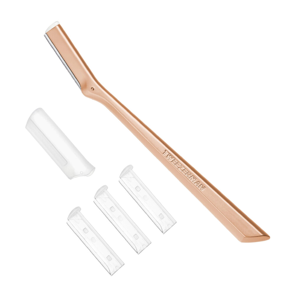 Tweezerman Rose Gold Facial Razor-image-OPC-PJNRDSK-NEW