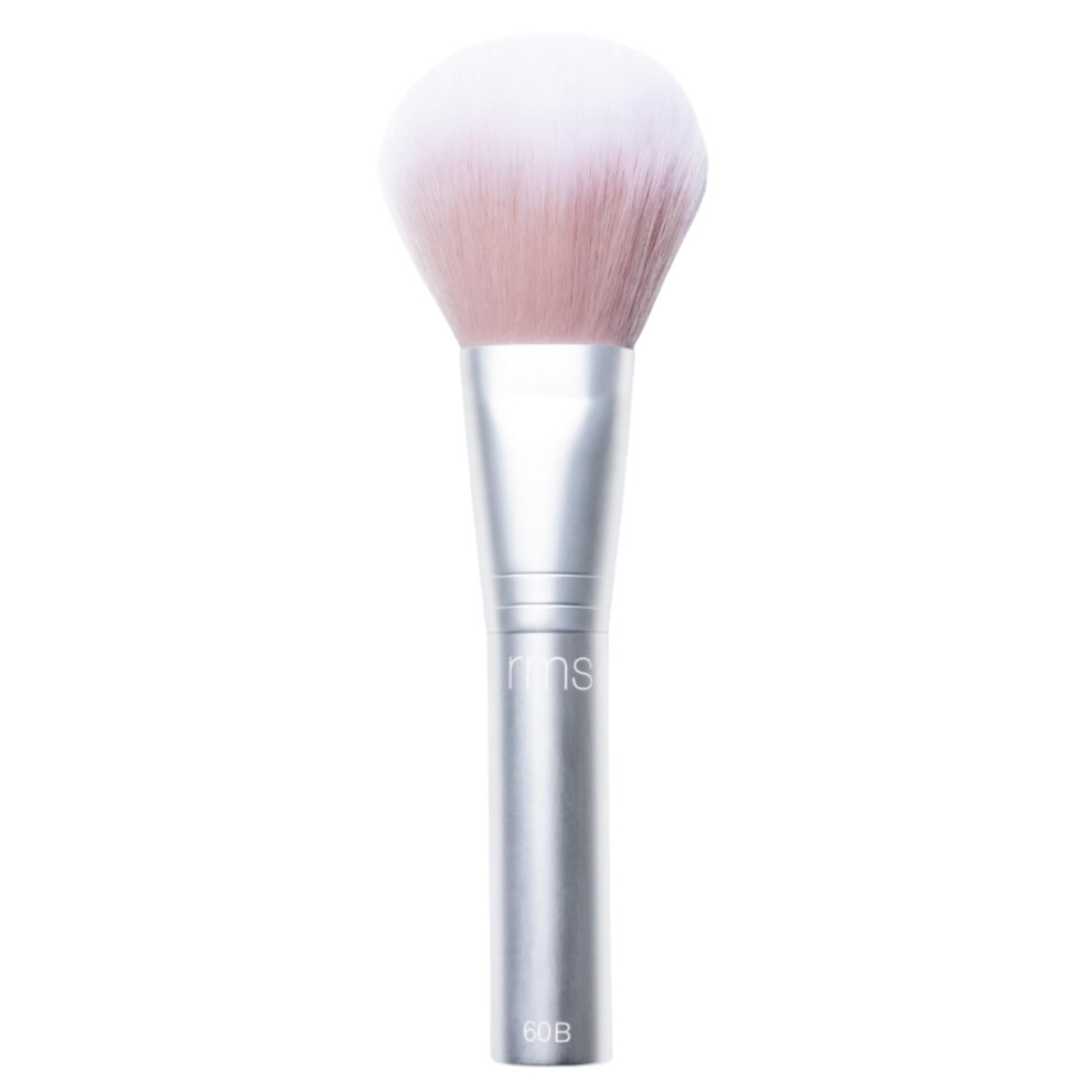 RMS Beauty Skin2Skin Powder Blush Brush - Vegan Synthetic Fiber Face Makeup Brush for Powder Bronzer Loose Powder & Powder Blush Cruelty Free