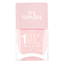 Nails Inc It's Topless Gel Nail Polish 4-in-1 Base Coat Treatment Color & Top Coat Long Lasting Strong Chip Free Nails Glossy Salon Quality Ma