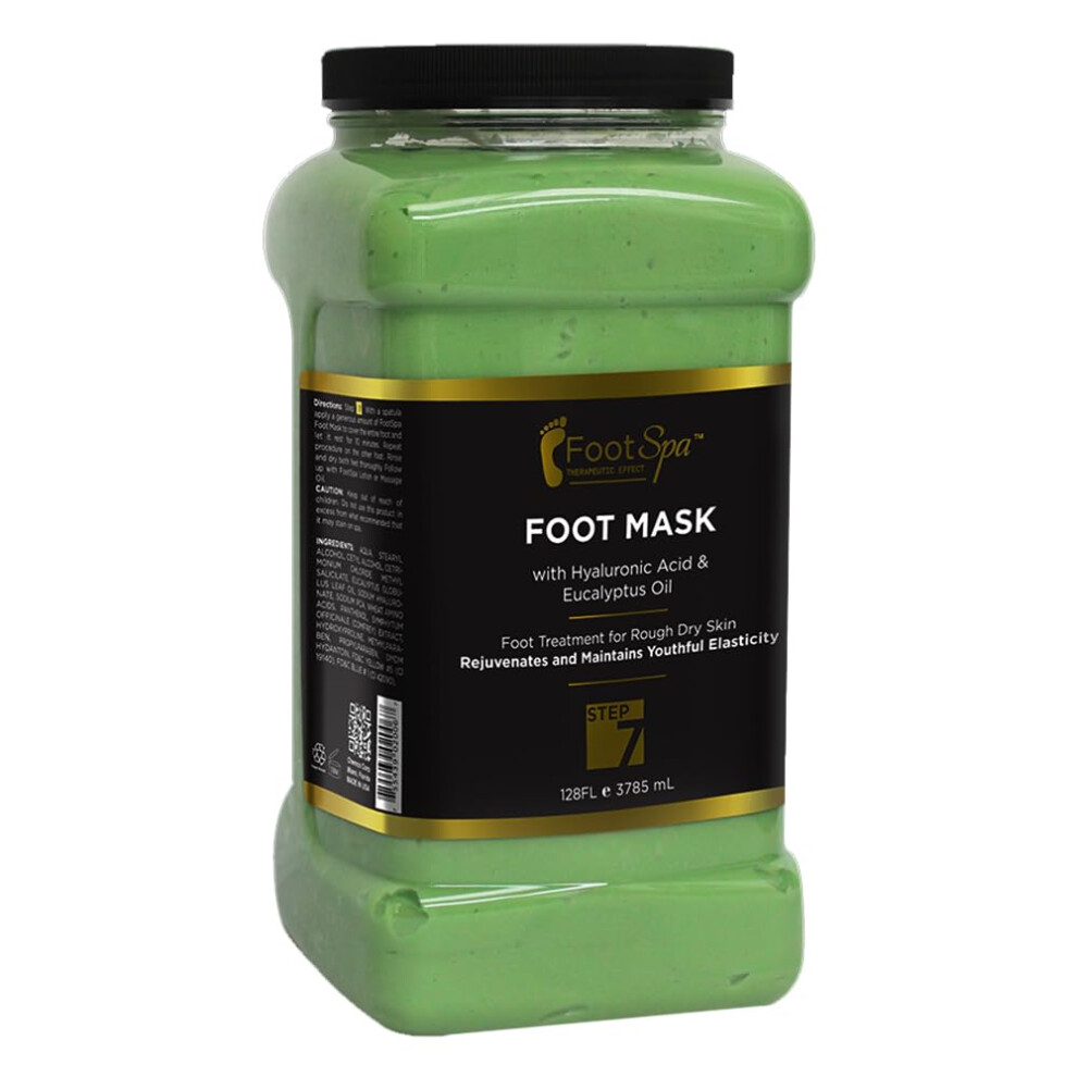 Foot Spa - Cream Mask For Foot 128 Oz With Peppermint And Eucalyptus Oil - Pedicure Massage For Tired Feet And Body Hydrating Fresh Skin - Inf