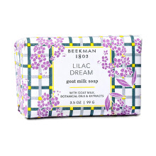 Beekman 1802 Lilac Dream Goat Milk Soap - 3.5 oz Each - Scented - Nourish Moisturize & Hydrate - 100% Vegetable Soap with Lactic Acid - Triple Mille