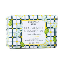 Beekman 1802 Glacial Mint & Eucalyptus Goat Milk Soap - Scented - 3.5 oz - Cleanses Nourishes & Hydrates - Certified Microbiome Friendly - No Irrita