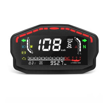 Motorcycle Digital Tachometer 0-14000 RPM Speedometer Odometer for 2-4 Cylinder Bikes Universal Dashboard Panel