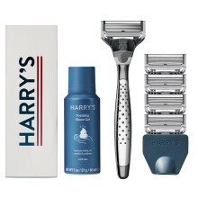 Harry's Shaving Kit for Men - Razor Handle 5 Razor Blade Refills Foaming Shave Gel and Travel Blade Cover - Craft Edition