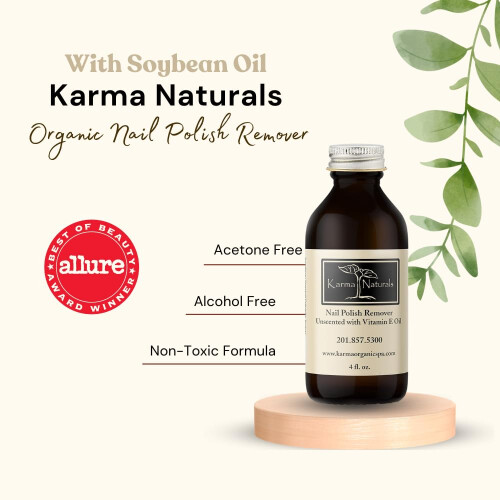 Karma Organic Quitamanchas de Uñas Sin Olor - No Tóxico, Vegano, Sin Crueldad, Sin Acetona - Fortalecedor de Uñas - 4 fl. Oz 2