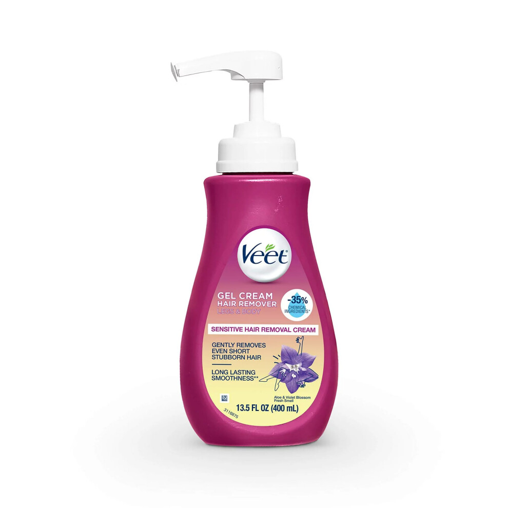 Veet Gel Hair Remover Cream Sensitive Formula 13.5 oz (Pack of 8)