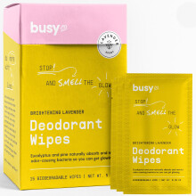 Glow Line Deodorant-Tcher 15ct Lavendel-Rosen-Deodorant fr Frauen mit Zink-Probiotika und Prbiotika einzeln verpackt Schweitcher zur feuch