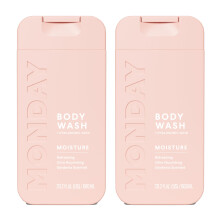 MONDAY HAIRCARE MOISTURE Body Wash with Hyaluronic Acid Shea Butter Coconut Oil & Grapefruit Extract for Normal to Dry Skin 600 mL (Dual Pack)