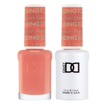 DND Gel-Nagellack-Set, Pink Collection, UV/LED-Gel-Nagellack und lufttrockener Nagellack, passendes, splitterfreies Nagellack-Duo 723 Zippy, 0,5 Fl O