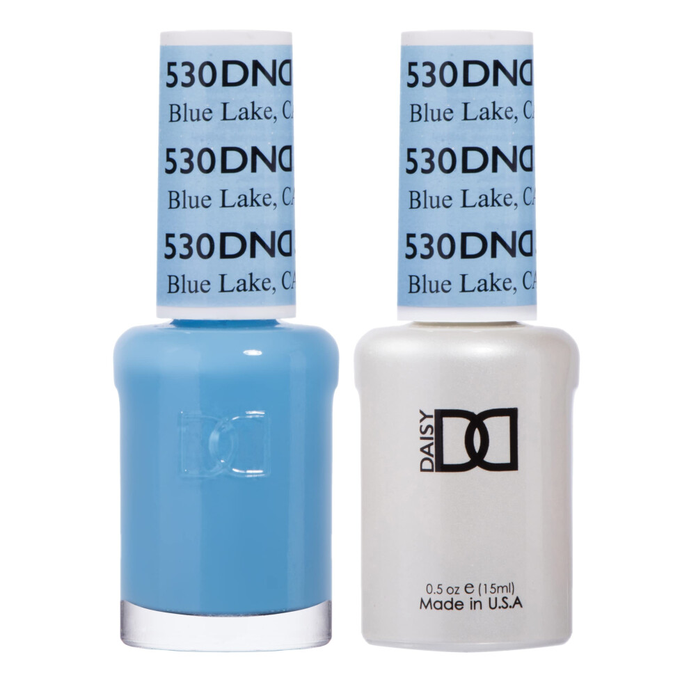 Daisy Dnd Blue Dnd Gel Polish Set Collection Uv Gel Polish And Air Dry Nail Lacquer Matching Chip-Free Polish Duo 530 Lake 0.5 Fl Oz