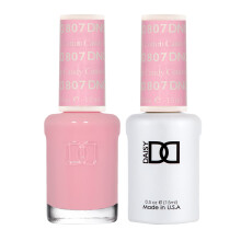 DND Gel Polish Set Pink Collection UV/LED Gel Polish and Air Dry Nail Lacquer Matching Chip-Free Polish Duo 807 Cotton Candy 0.5 Fl Oz