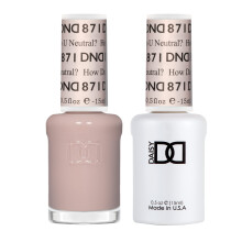 DND Gel Polish Set Sheer Collection UV/LED Gel Polish and Air Dry Nail Lacquer Matching Chip-Free Polish Duo 871 How Do U Neutral? 0.5 Fl Oz