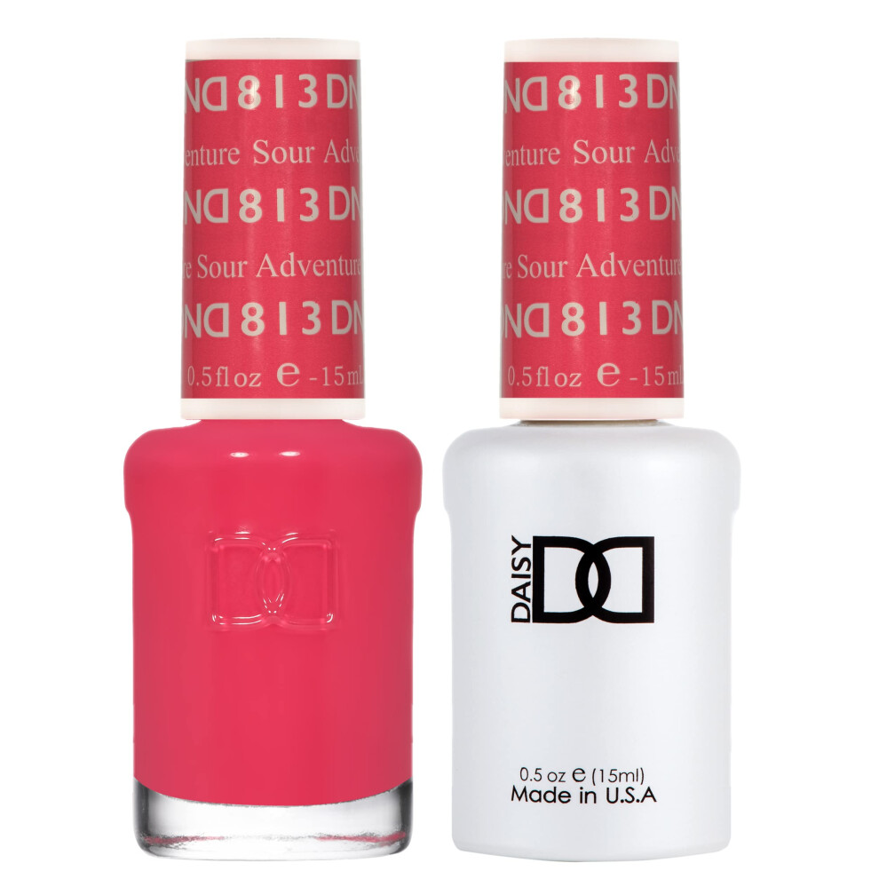 Daisy Dnd Pink Dnd Gel Polish Set Collection Uv/Led Gel Polish And Air Dry Nail Lacquer Matching Chip-Free Polish Duo 813 Sour Adventure 0.5 Fl Oz