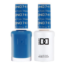 DND Gel-Nagellack-Set, Blue Collection, UV/LED-Gel-Nagellack und lufttrockener Nagellack, passendes, splitterfreies Nagellack-Duo 741 Diamond Eyes, 0