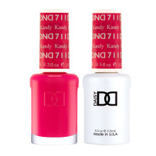 DND Gel-Nagellack-Set, Pink Collection, UV/LED-Gel-Nagellack und lufttrockener Nagellack, passendes, splitterfreies Nagellack-Duo 711 Kandy, 0,5 Fl O