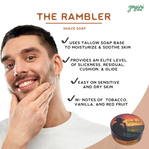 Zingari Man - The Rambler Scheerzeep - Gladde Groomingaccessoires voor Mannen 1