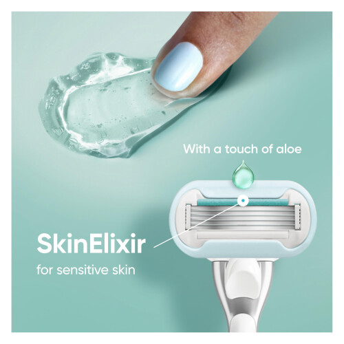 Gillette Razor Venus Extra Smooth Sensitive για Γυναίκες με Αντικατάσταση και Θήκη για Ντους 2