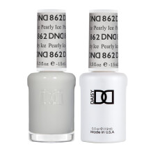 DND Gel-Nagellack-Set, Sheer Collection, UV/LED-Gel-Nagellack und lufttrockener Nagellack, passendes, splitterfreies Nagellack-Duo 862 Pearly Ice, 0,