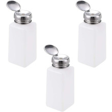 Auniwaig 250ml Pomp Dispenser Fles Voor Nagellak Remover, 3 Stuks Wit