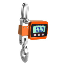 Electronic Hanging Crane Scale 0.05-500kg Portable LCD Screen Large Fish Weight Scale Durable Sturdy Orange for Construction