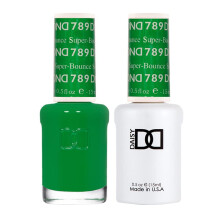 DND Gel Polish Set Green Collection UV/LED Gel Polish and Air Dry Nail Lacquer Matching Chip-Free Polish Duo 789 Super-bounce 0.5 Fl Oz
