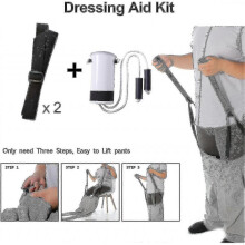 Outil d'aide pour chaussettes et pantalons avec poignÃe en mousse - Glisseur de bas de 33 pouces pour personnes ÃgÃes et handicapÃes