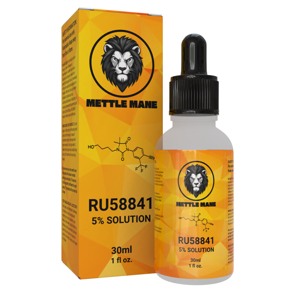 Mettle Mane - Ru58841 5% Solution (50Mg/Ml) - Dht Blocker - Advanced Hair Loss Treatment - Anti-Androgen Hair Tonic - Promotes Hair Regrowth And