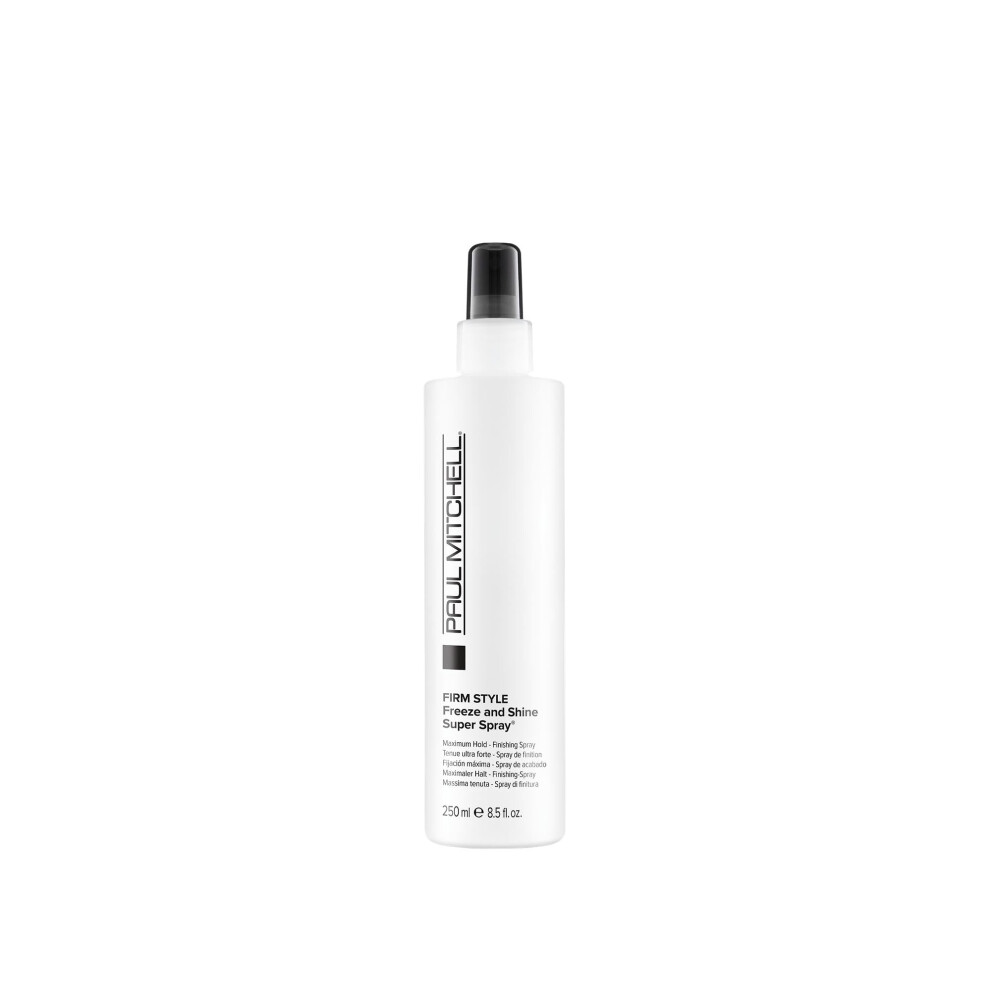 Paul Mitchell Freeze And Shine Super Hairspray Maximum Hold Shiny Finish Hairspray For Coarse Hair 8.5 Fl. Oz.