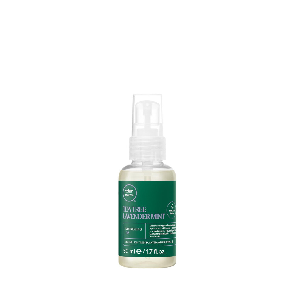 Tea Tree Lavender Mint Nourishing Oil Multi-Benefit Treatment Oil Moisturizing + Smoothing For Coarse Curly + Dry Hair 1.7 Fl. Oz.