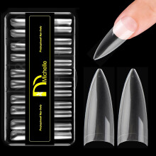 Michelle Stiletto Nails Tips 504 stuks Lange Stiletto Kunstnagels Voorgevormde nep-gelnageltips voor half bedekkende acrylnagels Kunstnagels met
