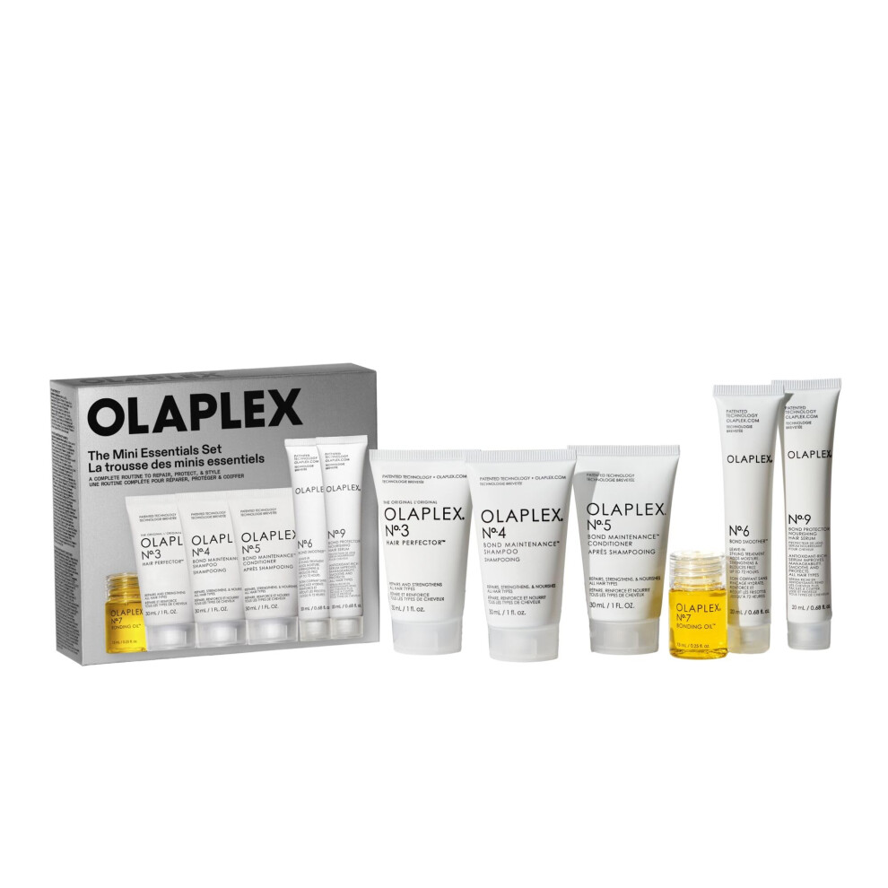 Olaplex Mini Hair Essentials Set: Bond Hair Perfector Shampoo & Conditioner Styler Hair Serum Value Set for Instant Shiny Healthy Hair No.