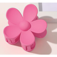 Kleurige Haar Klem Clips Bloem Haar Clips - Grote Schattige Klemmen, Dikke Haar, Haaraccessoire (Roze rood)