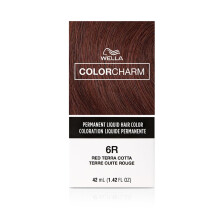 COLORCHARM Permanente flüssige Haarfarbe für graue Abdeckung | 6R Rote Terrakotta| 1,4 Fl Oz