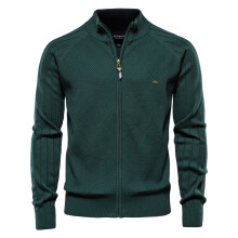 (Y159-Green, CN Size XXL 80-88 kg) Modern Spliced Cardigan Men Streetwear Casual High Quality Cotton Sweater Men Winter Classic Brand Cardigans for Men
