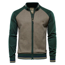 (Y200-Green, CN SizeXXXL 88-95 kg) Modern Spliced Cardigan Men Streetwear Casual High Quality Cotton Sweater Men Winter Classic Brand Cardigans for Men