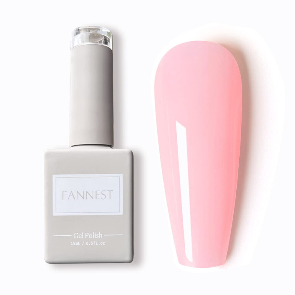 FANNEST Nude Gel Polish Neutral Sheer Nude Pink Clear Gel Polish Soak Off LED UV15ml Nail Lamp Translucent Gel Polish Nail Art Gel Halloween Nai