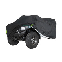 (all black, XL-210x120x115cm) Universal Heavy Duty ATV ATC Cover Waterproof Dustproof Anti-UV Ripstop Beach Vehicle Outdoor Protector with Night Reflective Strip