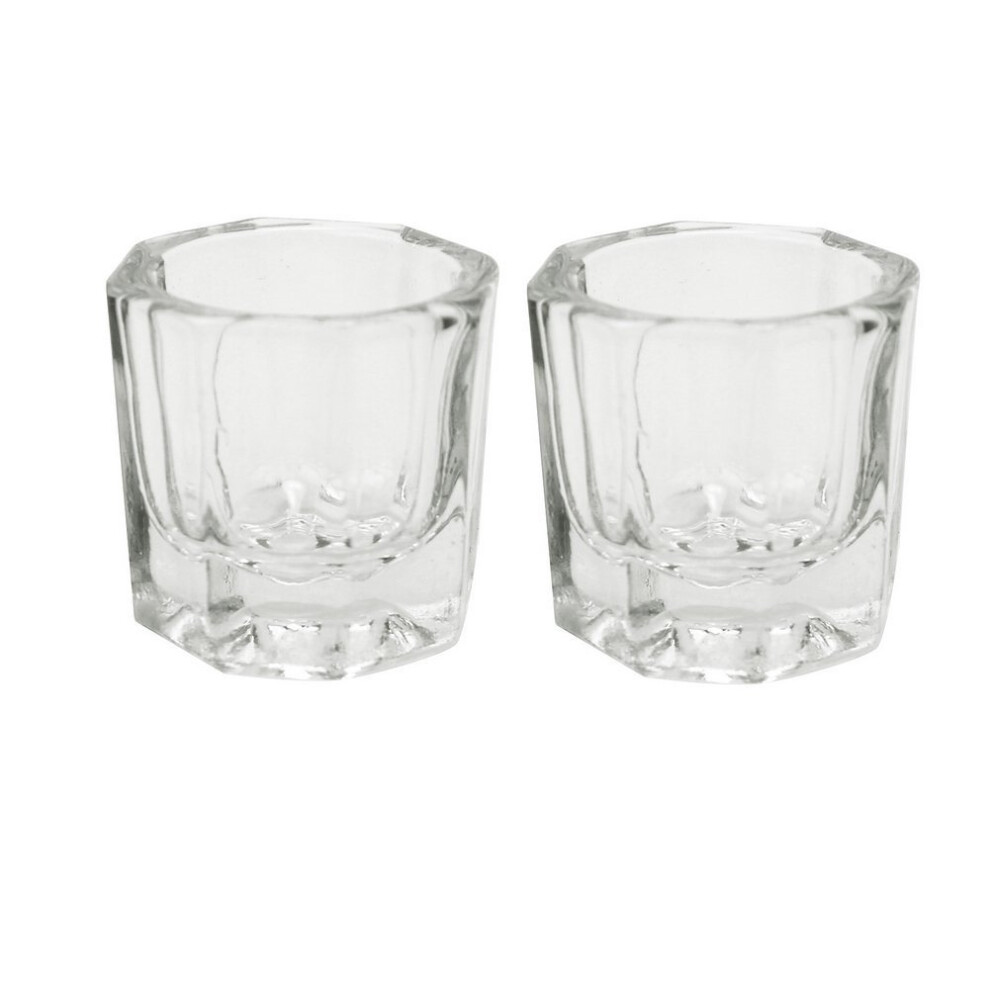 Gbstore 2 Nail Art Acrylic Liquid Powder Dappen Dish Glass Crystal Cup Glassware Tools