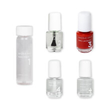 Dazzle Dry Mini Kit 4 tapes Systme - Holly Berry - Un Vrai Red Semi-Sheer. Crme semi-camion. (Kit de 5 pices / 5 manucures)