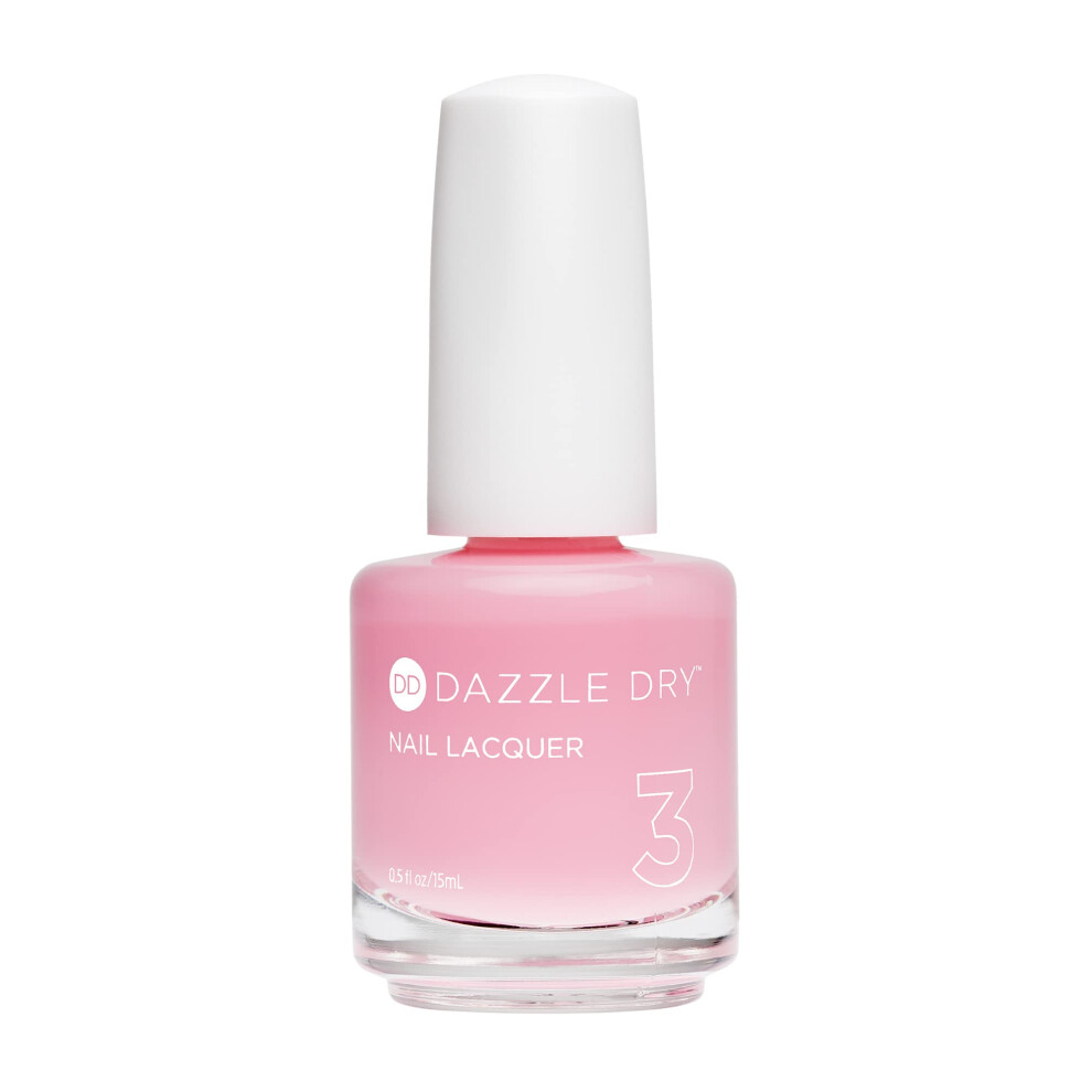 Dazzle Dry Nail Lacquer (Step 3) - Pinkies Up - A Pale Barely-There Pink With Cool Undertones. Sheer Cream. (0.5 Fl Oz)
