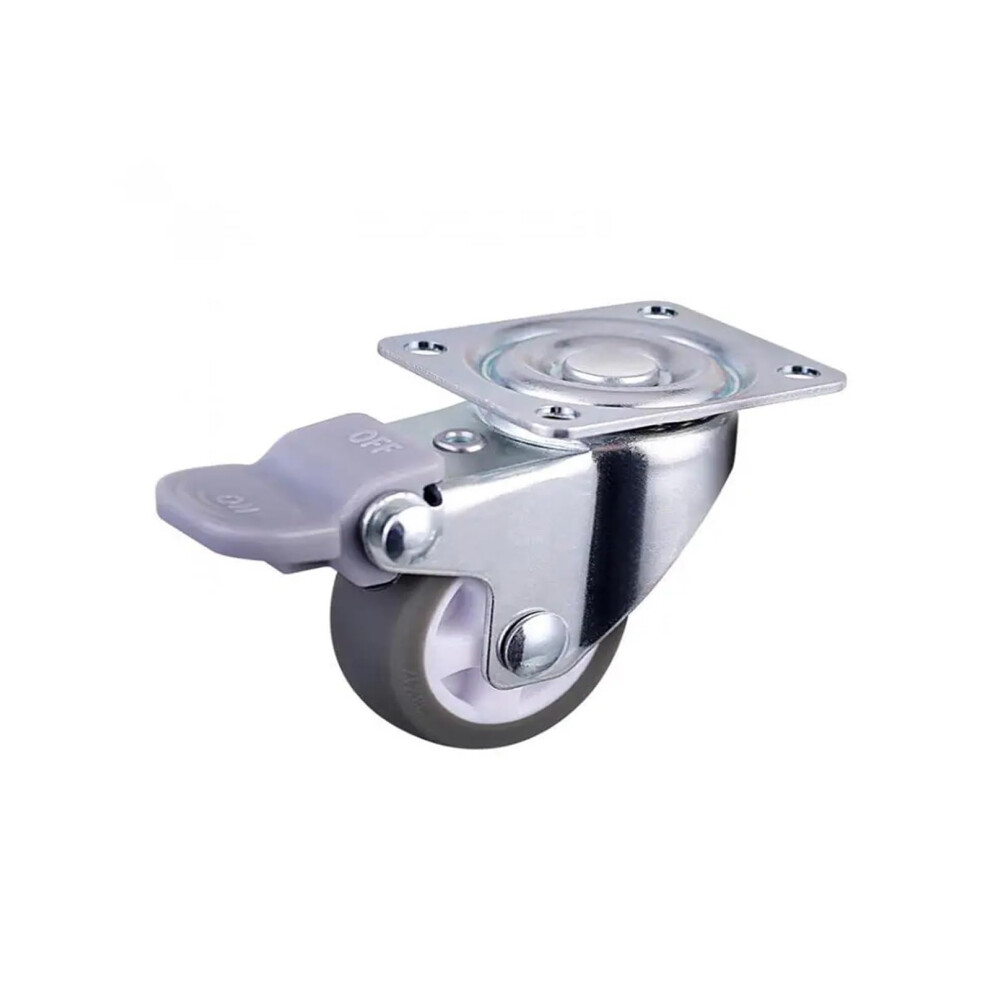 1 Inch Caster Gray Tpe Universal Wheel 25Mm Diameter Silent Brake Caster For Household Furniture And Equipment 4 Pcs Batch 6276012496573