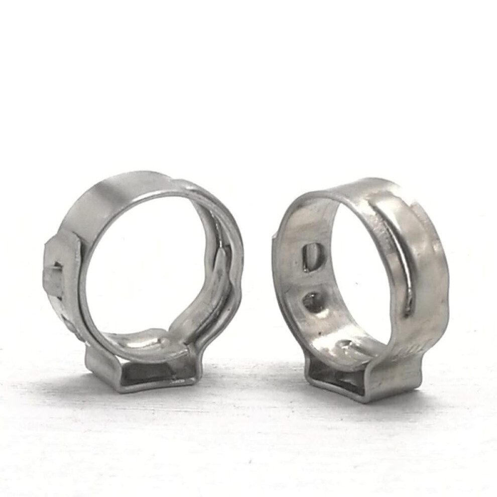 Hose Clamp 304 Stainless Steel 20Pcs Single Ear Stepless 5.8-23.5Mm For 9.8-12.3Mm Hoses, 10Pcs Size Options 6493810696176