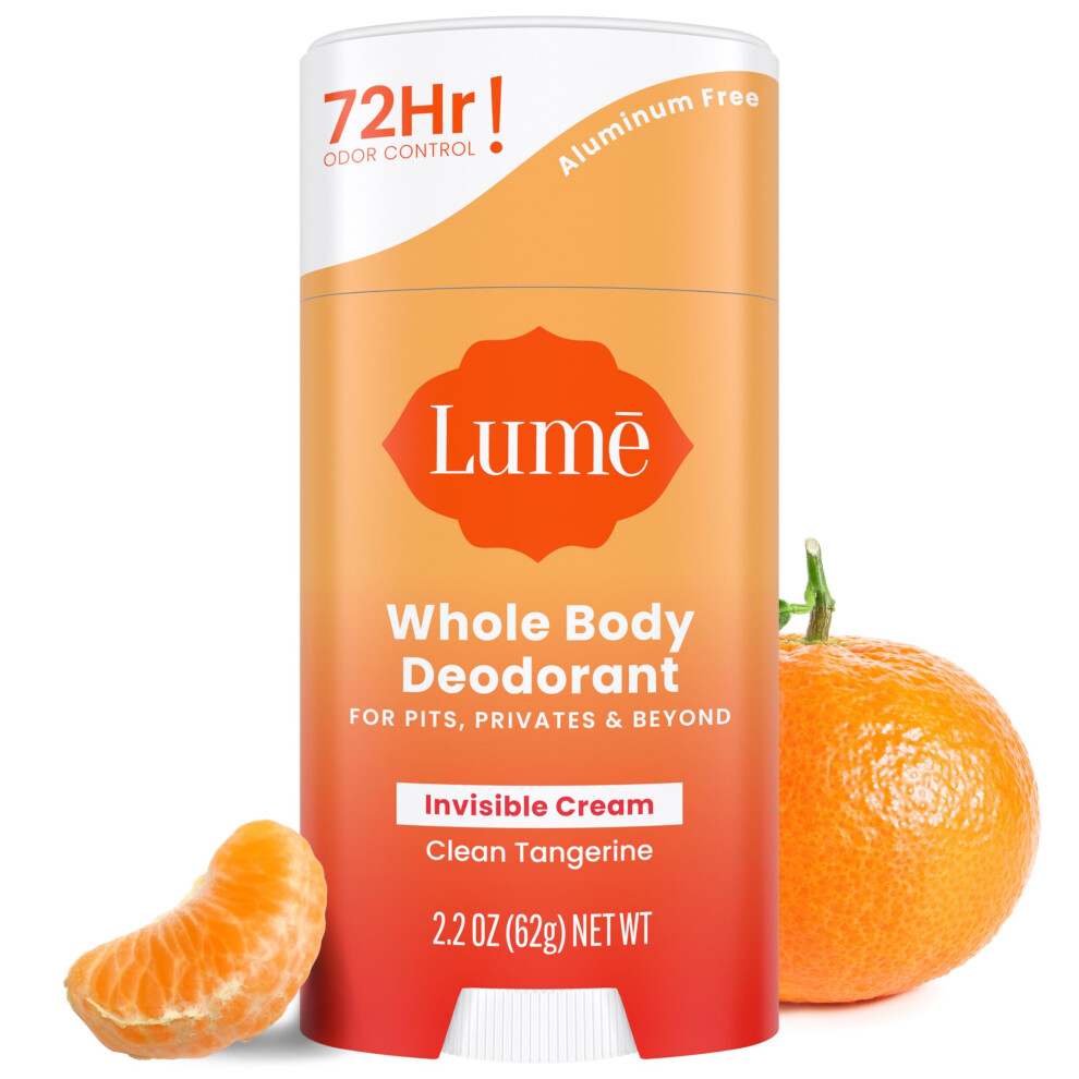 Lume Whole Body Deodorant - Invisible Cream Stick - 72 Hour Odor Control - Aluminum Free, Baking Soda Free, Skin Safe - 2.2 Ounce (Fresh Alpine)