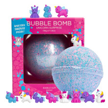Unicorn Bubble Bath Bomb for Kids with Surprise Unicorn Squishy Toy Inside by Two Sister - Bath Bombs for Boys & Girls - Moisturizes Dry Sensitive Ski