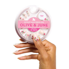 Olive & June Instant Mani Unhas Postiças | 42 Unhas Falsas, 21 Tamanhos | Não Tóxicas, Longas e Realistas |