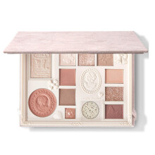 Ezyuanchly Lace 12 Color Eyeshadow Palette Blendable Shimmer and Matte Nudes Shades All In One Makeup Blush Highlighter Pink
