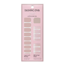 Dashing Diva Gloss Nail Strips  Taupe Hat | UV-freie, splitterfeste, langlebige Gel-Nagelaufkleber | Enthlt 32 Nagelfolien, 1 Vorbereitungspad und