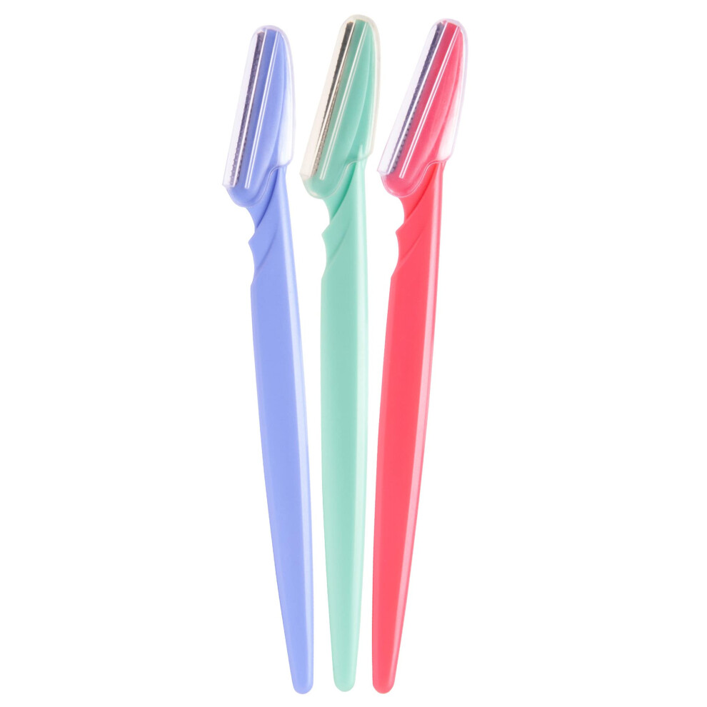 Diane D220 Eyebrow Facial Hair Shaper Trimmer Dermaplaning Razor - 3 Pack