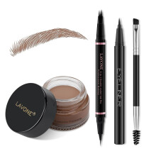 Sada na lcen tuky na oboc s vodeodolnou tukou na oboc 2 v 1 Microblading Tuka na oboc Pomda na oboc a tetec na oboc s dvojitm tetcem Sa